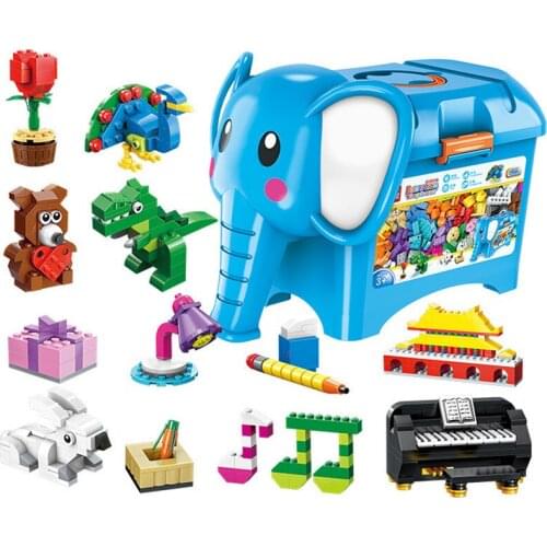 Enlighten 1104pcs Creative Assembled Building Blocks Elephant model Brick Toy