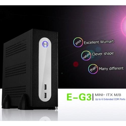 E-G3 Mini ITX Server Tower 6xCOM Port Embedded SGCC Computer Case PC Chassis for Universal Motherboard