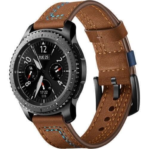 Leather Watchband For garmin vivoactive 4 for Fossil Gen 5 Carlyle Gen 5 Julianna Gen 5 Garrett Gen 5 Carlyle HR Bracelet