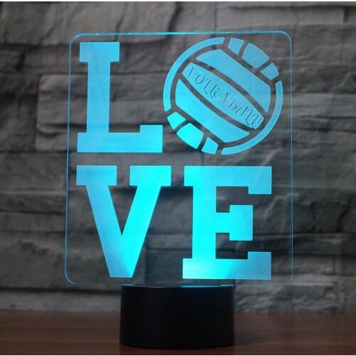 Love 3d Lamp Led 7 Color Change Sensor Remote Letter 3d Night Light Home Room Decoration Desk Led Lamp Best Child Gift