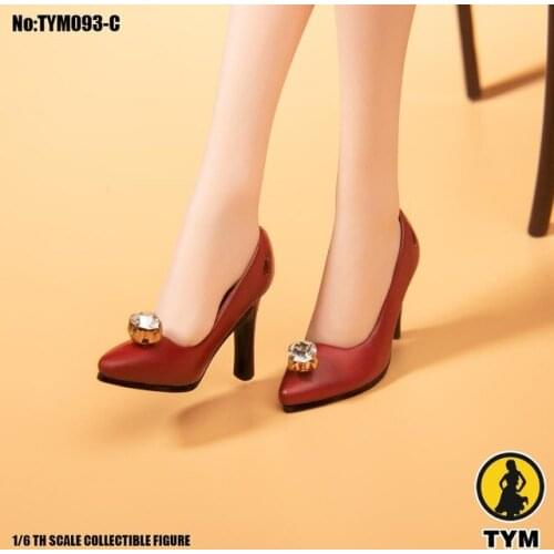 Hot Sell 1:6 Female Trendy Diamond High Heels TYM094/TYM093 Platform High Heels Empty Fit 12'' Female Figure Body