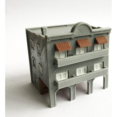 Outland Models City Classic 3-Story Arcade Building N Scale 1:160 Train Layout