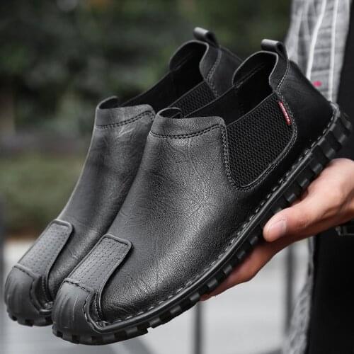 Casual Mens Shoes Genuine Leather Breathable Moccasins Causal Loafers High-Quality Comfortable Soft Driving Shoes Big Size 46