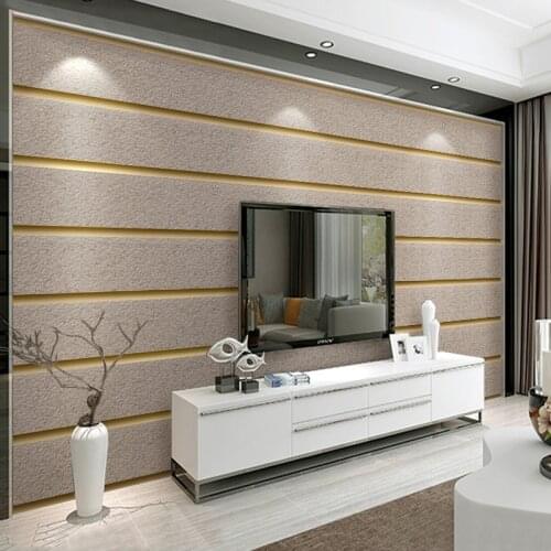 Horizontal Stripes Wallpaper For Walls 3D Suede Non woven Fabric Modern Living Room Sofa TV Background Wall Papers Home Decor