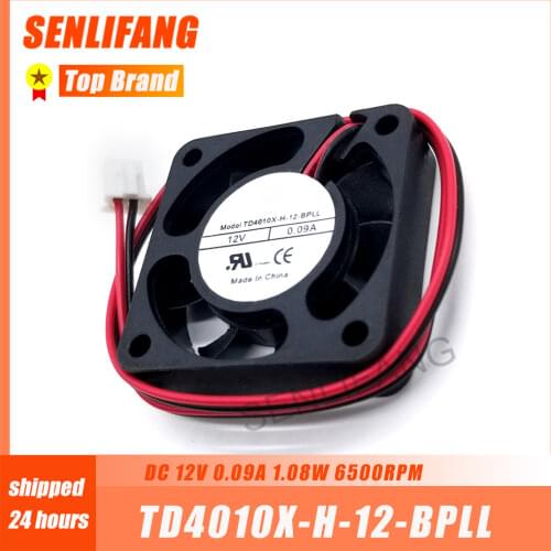 Genuine new for TD4010X-H-12-BPLL DC 12V 0.09A 1.08W 6500RPM 4010 4cm 40*40*10mm 2 Wires Speed measurement Fan