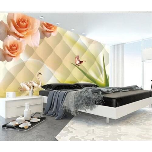 Custom 3d photo wall customized wallpaper for walls 3D roses TV background wall painting living 3d wallpaper