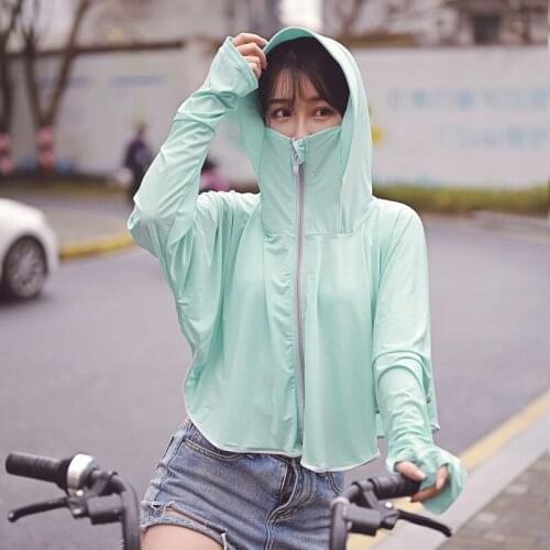 Rash guards women Spring Summer riding rashguard breathable Sunscreen shirt driving sun shawl Sunscreen long sleeve Clothes
