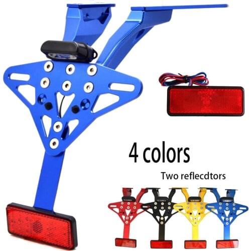 Alloy Adjustable License Number Plate Holder Bracket LED Fender Eliminator for Yamaha Tmax 530 2013-2016