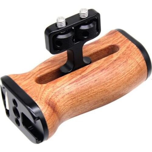 DSLR Camera Hand Universal Grip Wooden Mini Side Handle (1/4Inch-20 Screws) for Sony Camera or for Nikon Camera Etc