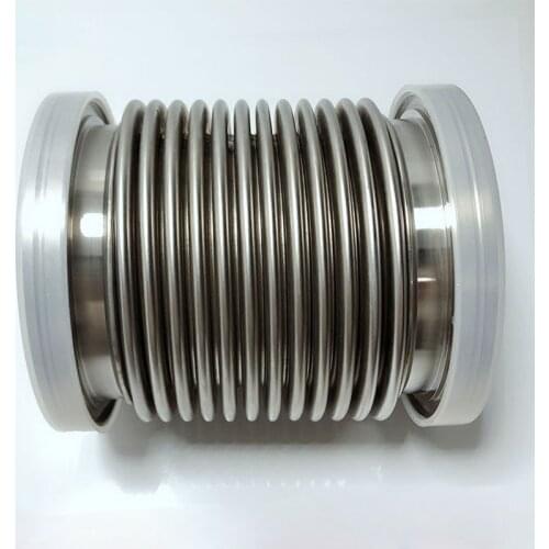 ISO100 Flexible Vacuum Bellows Hydro-forming Stainless Steel SUS304 Vacuum Hose 100/150/200/250/300/500mm