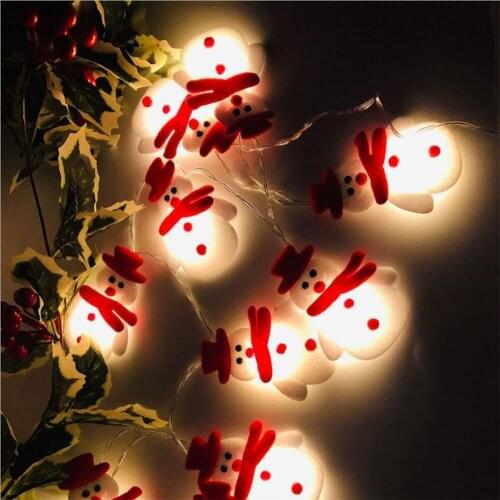 Wedding Home Indoor Decoration 2m 20LED Night Lights Snowman Fairy Lamps for Christmas Wedding Party Windows