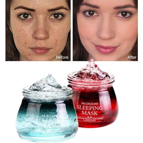 Moisturizing No-wash Sleeping Mask Hydrating Brightening Firming Repairing Arbutin Hexapeptide Collagen Skin Care 120g