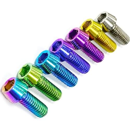 M6 Titanium Ti Bolt DIN 912 Allen Hex Hexagon Socket Tapered Head Cap Screws 2 PCS