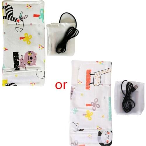 USB Charging Newborn Baby Bottle Warmer Portable Outdoor Infant Milk Feeding Bottle Heated Cover Baby Nursing Insulated Bag