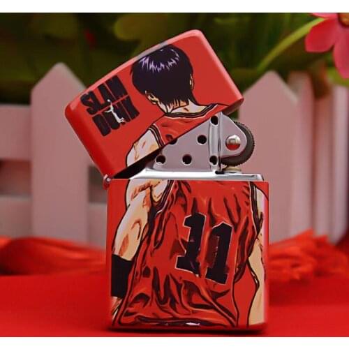 Zorro Pure Copper kerosene Lighter Red Paint Basketball Fans Collection Gifts Gasoline Oil Lighter