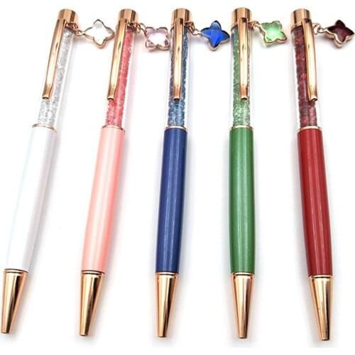 1pcs Star Crystal Ballpoint Pen Glitter Metal Ballpen Ballpoint Pens Student Pens For School Stationery Office Supplies