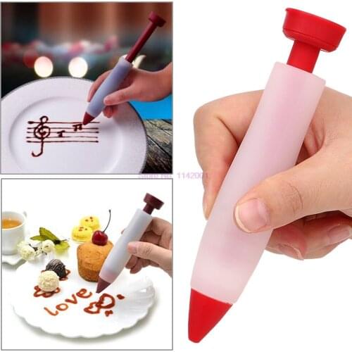 100 pcs Silicone Food Writing Pen for Chocolate Jam Syrup Cream Cookie Icing Piping Pastry Nozzles Cake Decorating Tools