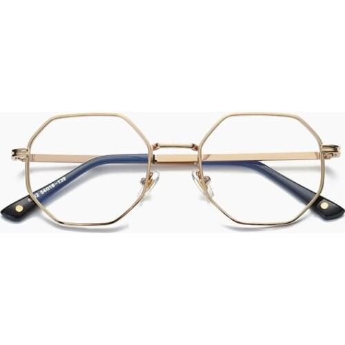 2018 New Casual Fashion Exquisite High-grade polygon anti-blue glasses frame thick side retro flat mirror Mens Womens glasses