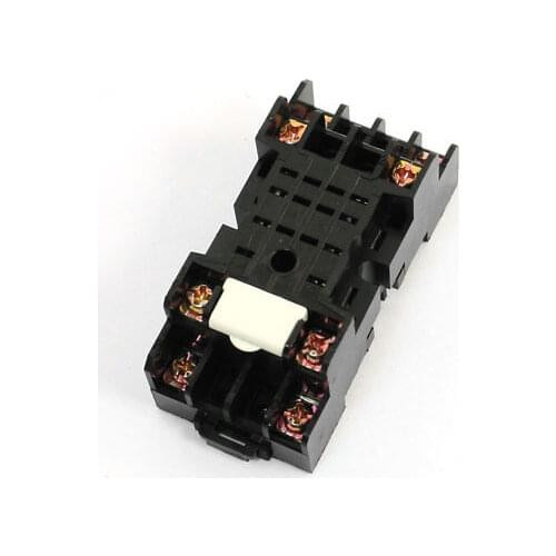35mm DIN Rail Mounting Plastic Relay Socket Base Holder for PYF08.5A