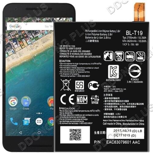 BL-T19 Battery For LG Google Nexus 5X H790 H791 H798 Battery Replacement Repair Part