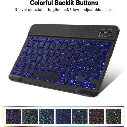 Bluetooth Mini Wireless Keyboard With Backlight For Samsung iPad 10.2 7 7th 8 8th Air 2 3 4 4th Pro 11 2020 IOS Android