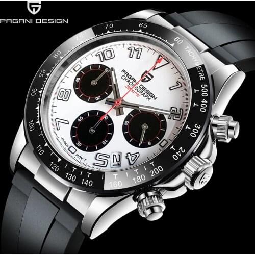 2021 New Pagani Design Men Quartz Watch New Stainless Steel Waterproof Sports Militaryv Chronograph Sapphire VK63 Clock Relogio