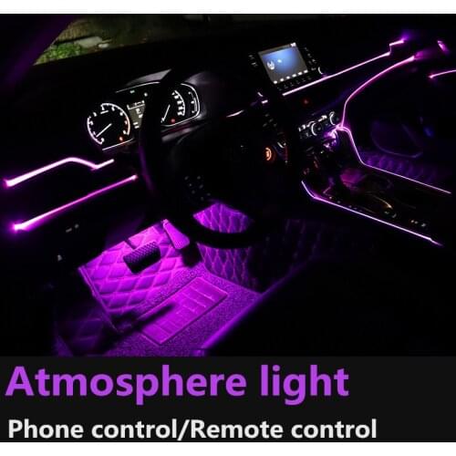 RGB LED Strips Ambient Light APP Remote Control Car Styling Atmosphere Lamps Auto Foot Center Console Door Decorative Lights