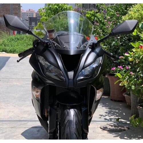For Kawasaki ZX6R ZX-6R 636 2009 2010 2011 2012 2013 2014 2015 ZX10R 2008 2009 2010 Windshield WindScreen Black