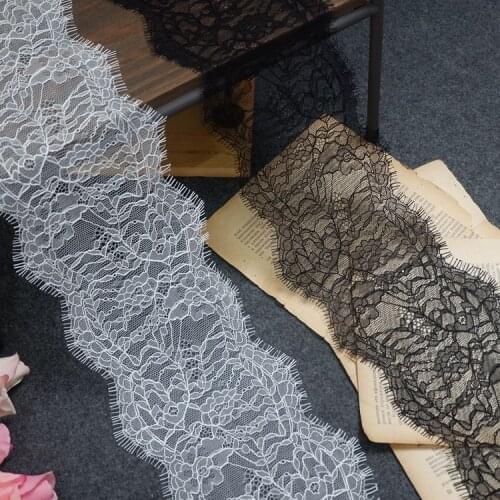 Export Clear Leaf Flower Bilateral Eyelash Lace Handmade DIY Dress Curtain Wedding Veil Skirt Stitching Accessories RS3329