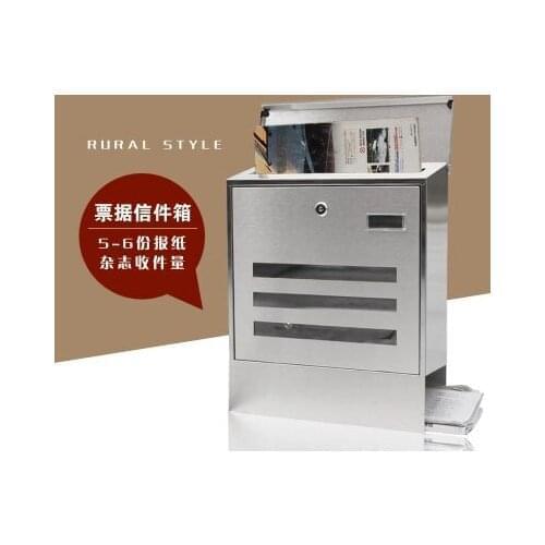 Stainless Steel Suggestion Box Thickening Large General Manager Letter Box Wall Outdoor Creative Decoration