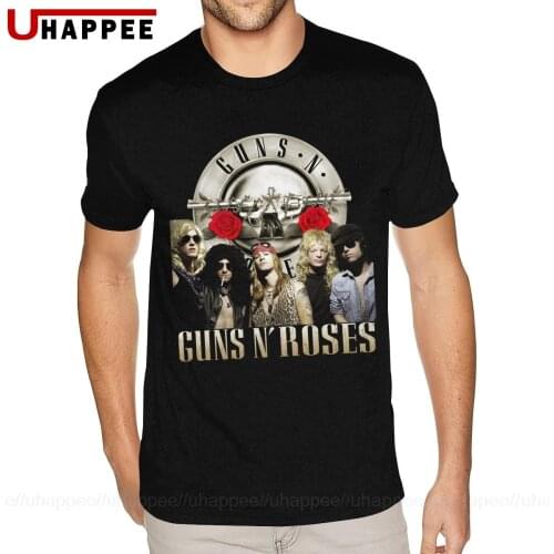 Custom Guns N Roses T-Shirts for Men Bespoke Short Sleeved Pure Cotton Round Neck Tee