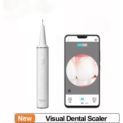 New xiaomi SUNUO Smart Visual Ultrasonic Dental Scaler500W HD Endoscope IPX7 Waterproof Three Cleaning Modes Oral Clean With App