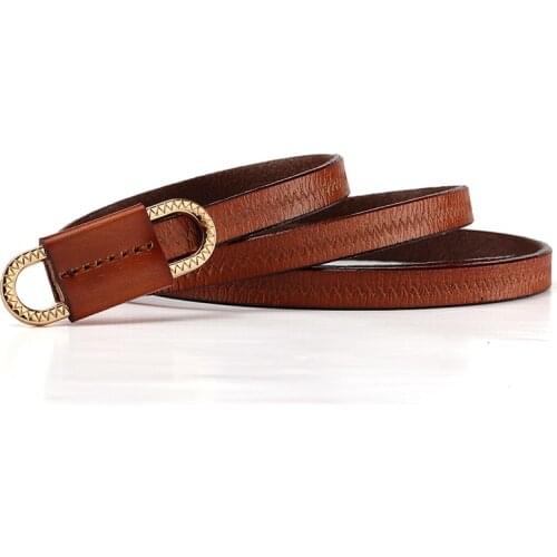 Womens Waist Belt Fashion Fine Decorative Style Quality Ladies Pure Cow Skin Cowhide Leather Belts Women