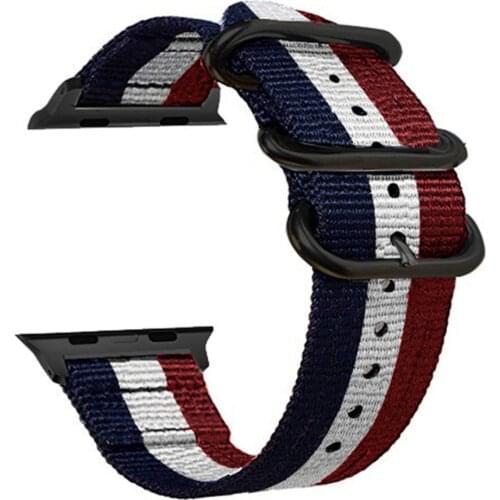 Strap For Apple watch band 44mm 40mm iwatch band 42mm 38mm nylon Nato strap Bracelet Watchband for apple watch serie SE 5 4 3