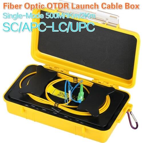 SC/APC-LC/UPC Single-Mode for 500M 1Km 2Km 1310/1550nm Fiber Rings Fiber Optic Launch Cable Box OTDR Dead Zone Eliminator Box