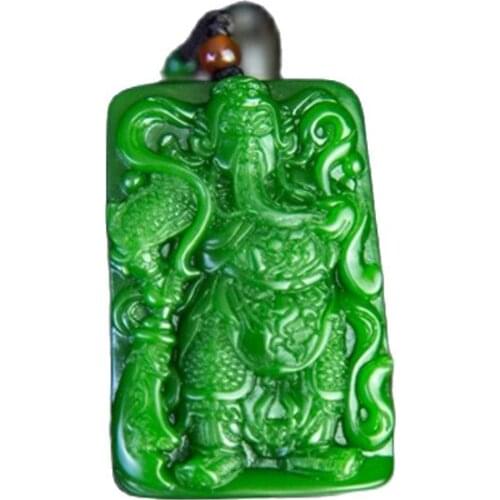 Xinjiang Hetian Jade Suet - Guan Wu God Of Wealth Male Models Guan Gongyu Domineering Pendant