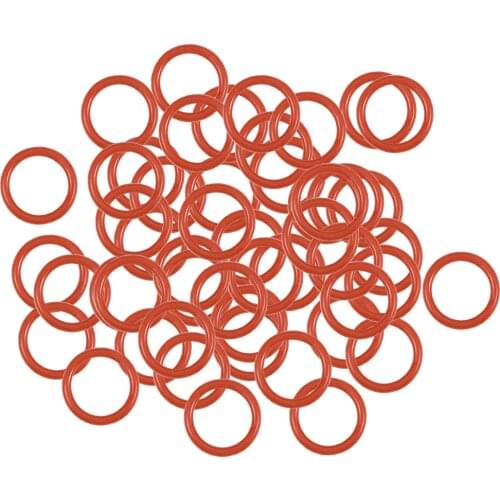 Uxcell 50Pcs Silicone O-Rings 1mm Width Seal Gasket Red to Gas Compressor Heat Exchanger Boiler Filter Automobile etc