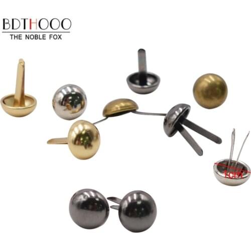 20pcs 10mm Rivets for Leather Metal Round Purse Feet Rivets Studs Pierced fit Punk Rock Rivets Embellishment DIY Crafts
