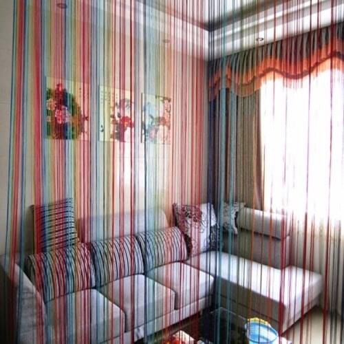 Modern Line Curtain Window Blind Valance Room Divider Curtain Rainbow Stripe Curtains Kitchen Curtain Panel Living Room Decor