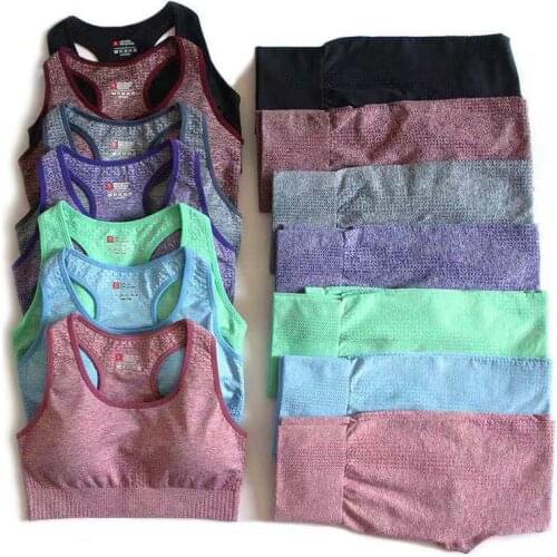 Crucial Seamless Yoga Suit Ladies Sports Suit Workout Wear Sportswear Ladies Gym High Waist Leggings Skinny Push-Up Sports Bra