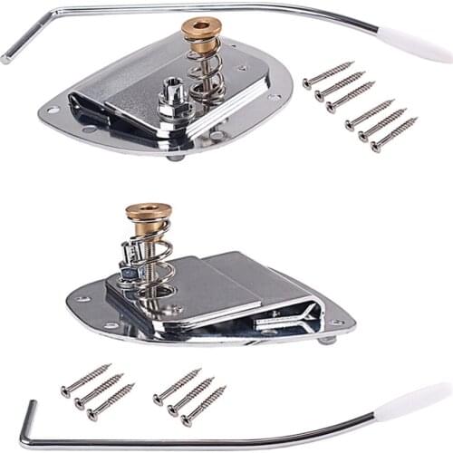 1Set GA426 Electric Guitar Tremolo System Bridge Tailpiece for Jazz Master Guitar Replacement Parts (Silver)