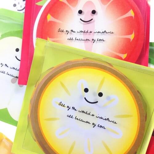 30packs/lot kawaii Fruit hodgepodge design Notepad Kawaii Sticky note Memo Pads message notes for students Writing stationery