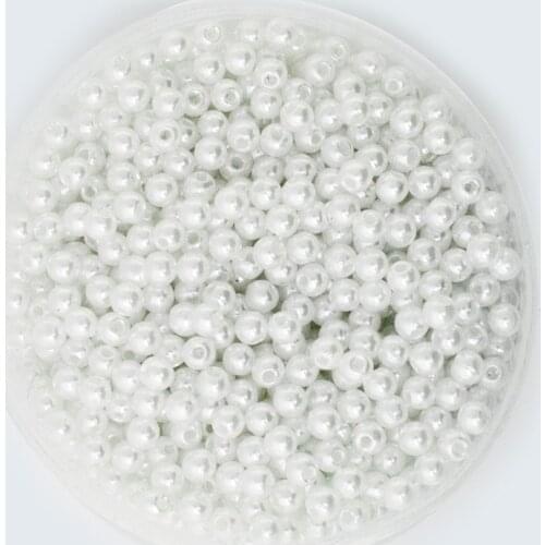 2020 Hote Sale 1000pcs/pack 4mm ABS white color Imitation Pearl beads.Round Beads.BSG02-01WH