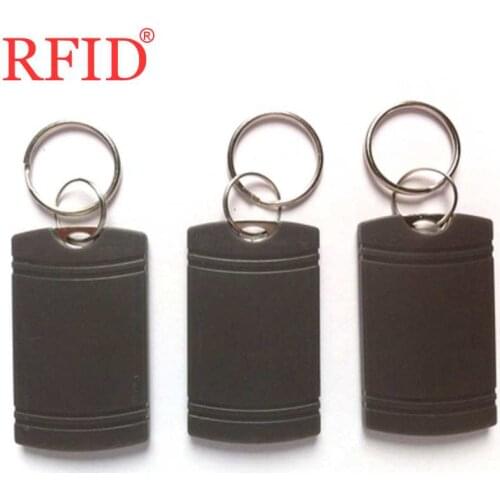 UID S50 1K 13.56MHz IC Changeable Writable Keyfobs Key RFID Smart Keychain Black Card For Block 0 Sector Access Control Card 5pc