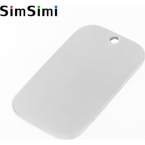 50pcs high polish round Corner rectangle tag 0.83x1.42 inch DIY charms Pendant stainless steel Necklace Pendants 21x36 wholesale