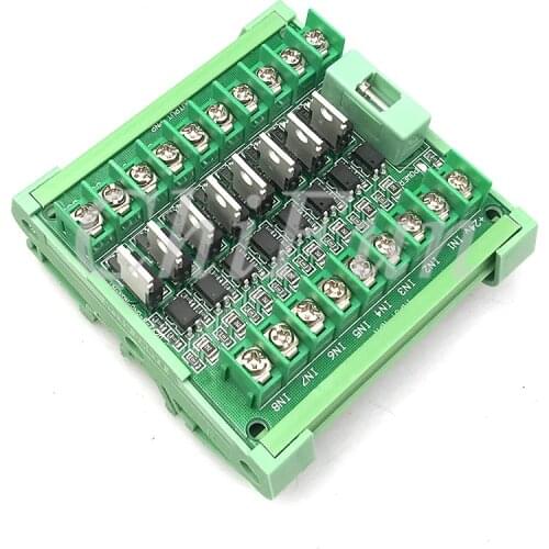 8 way PLC amplifier board isolation board NPN into the PNP out of band module frame