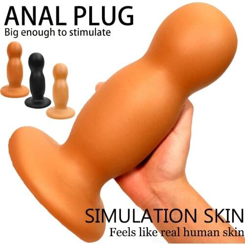 Newest Crude Anal Plug Huge Dildo Big Butt Plug Beads Anus Expansion Stimulator Prostate Massage Adult Erotic Sex Toy For Couple
