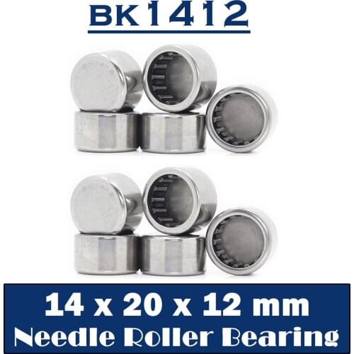 10PCS BK1412 Needle Bearings 14*20*12 mm Drawn Cup Needle Roller Bearing BK142012 Caged Closed ONE End 35941/14