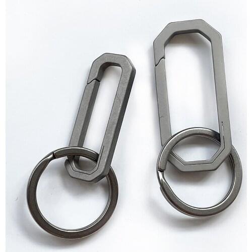 Titanium Alloy Key Ring Hung Buckle Outdoor EDC Tool Keychain Pocket Titanium Buckle