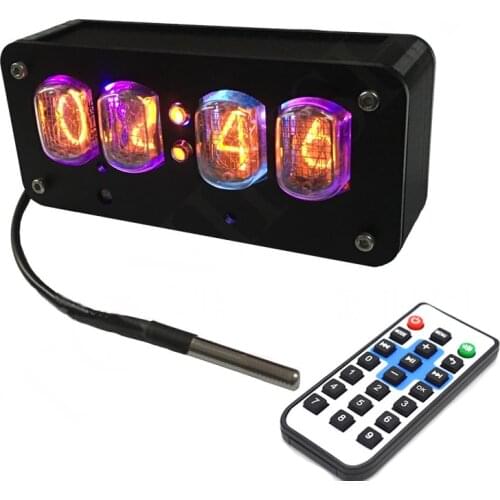 Former Soviet Union IN12 Glow Tube Clock Fancy Glow Clock 4-bit integrated glow clock Inductive switch Remote control
